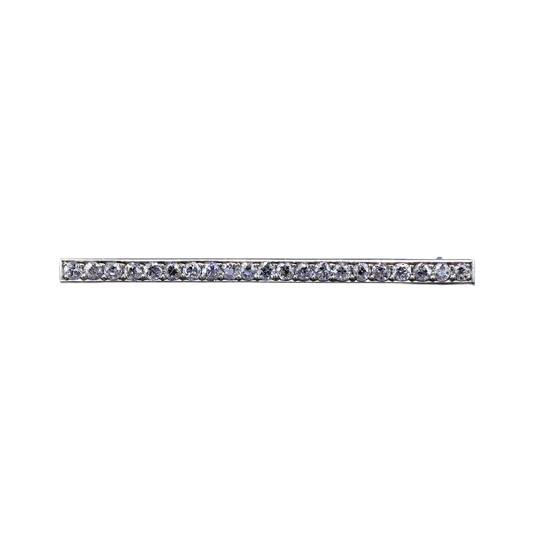 Platinum Art Deco diamond brooch, second half of 20th century.