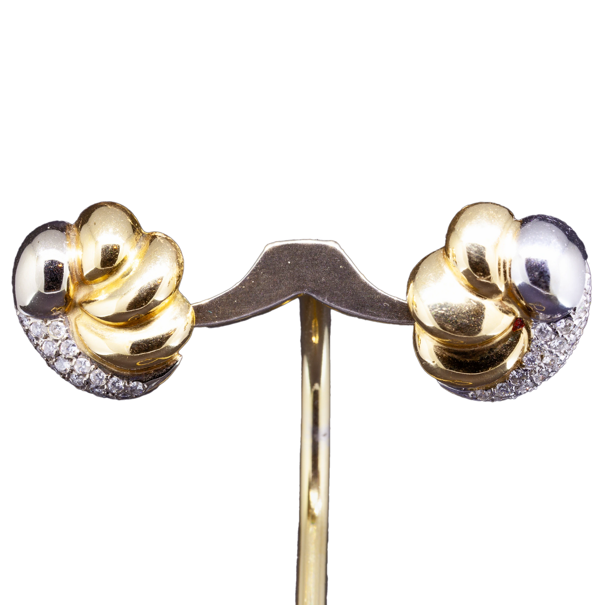 Gold diamond earrings, Vintage, France