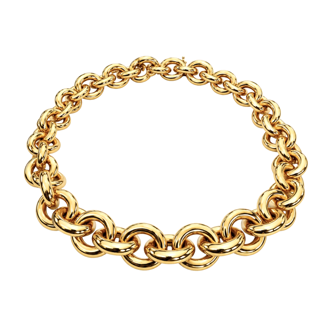 Złocona łańcuchowa kolia Just Gold o pogrubionych ogniwach
