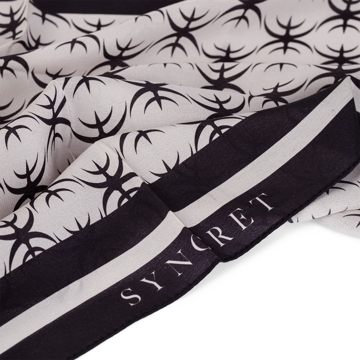 Apaszka jedwabna Syncret 1 Black & White