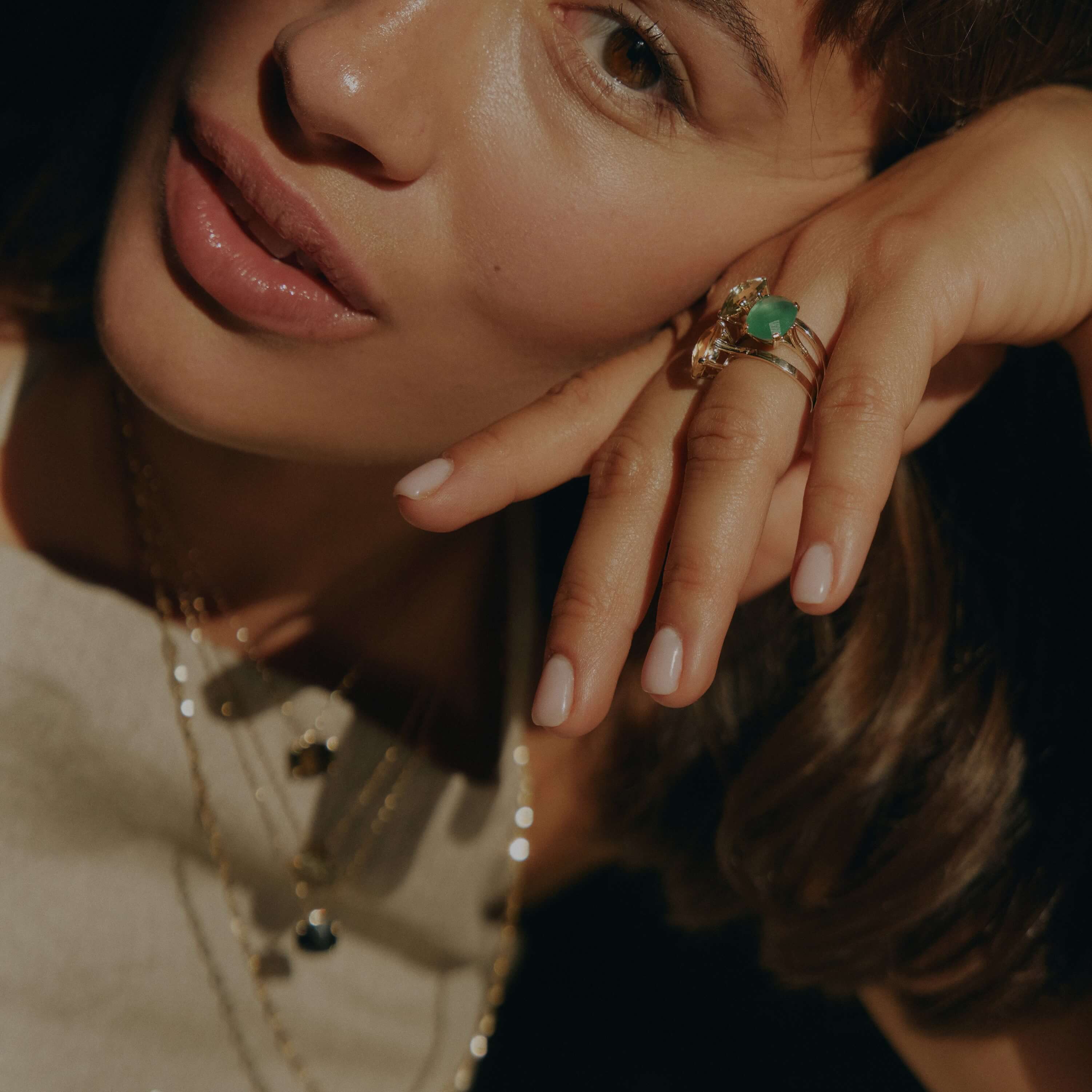 Dolce Vita Mini Gold Ring with Citrine