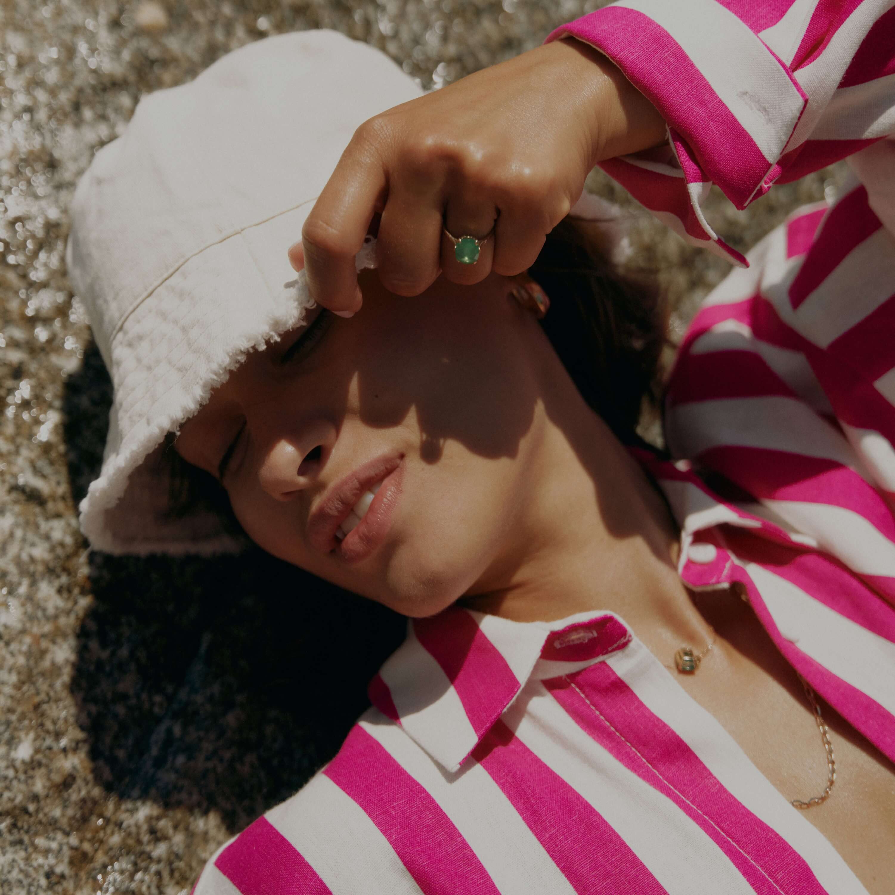 Dolce Vita Gold Earrings with Green Onyx