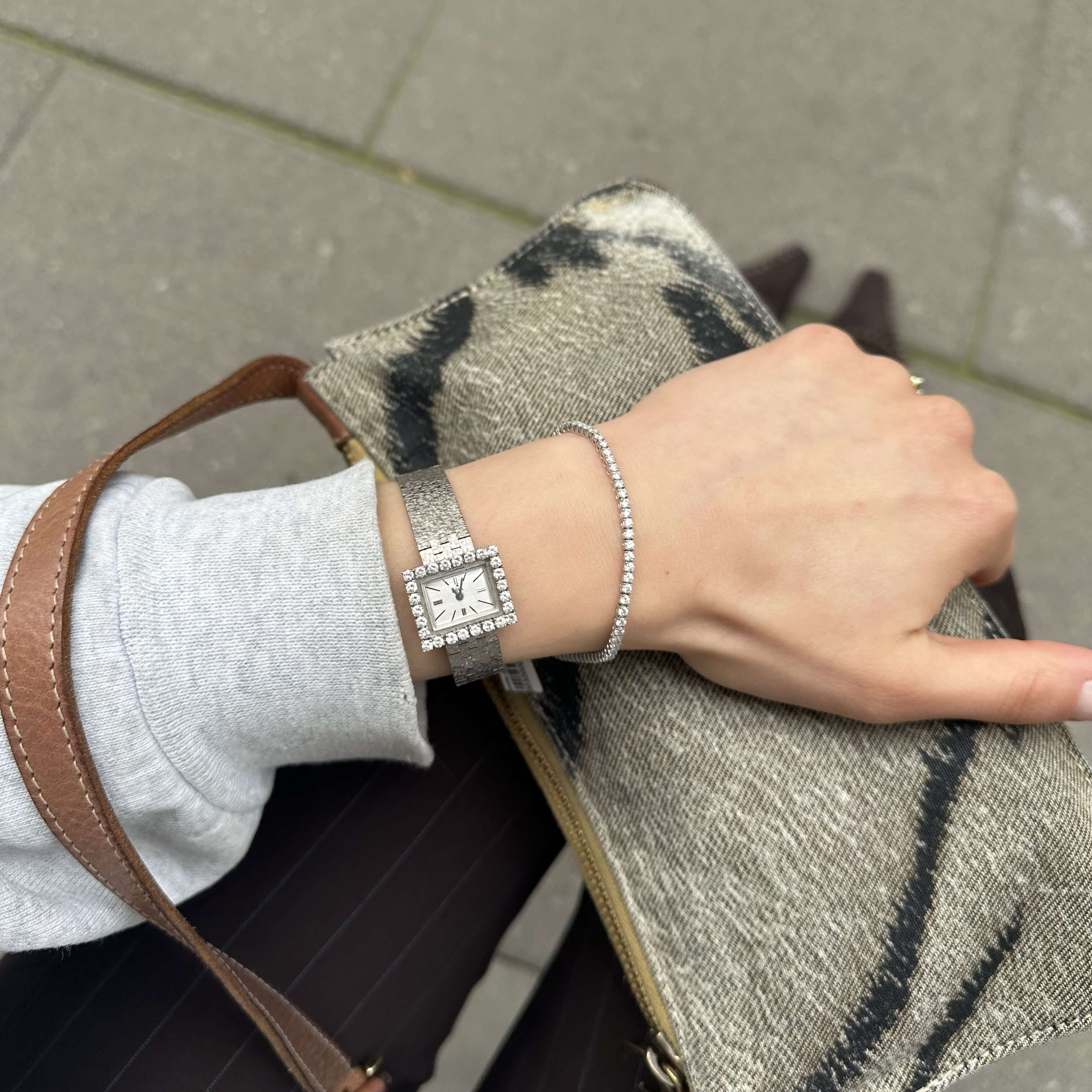 Ebel gold watch with diamonds from the 1970s, Swiss Made