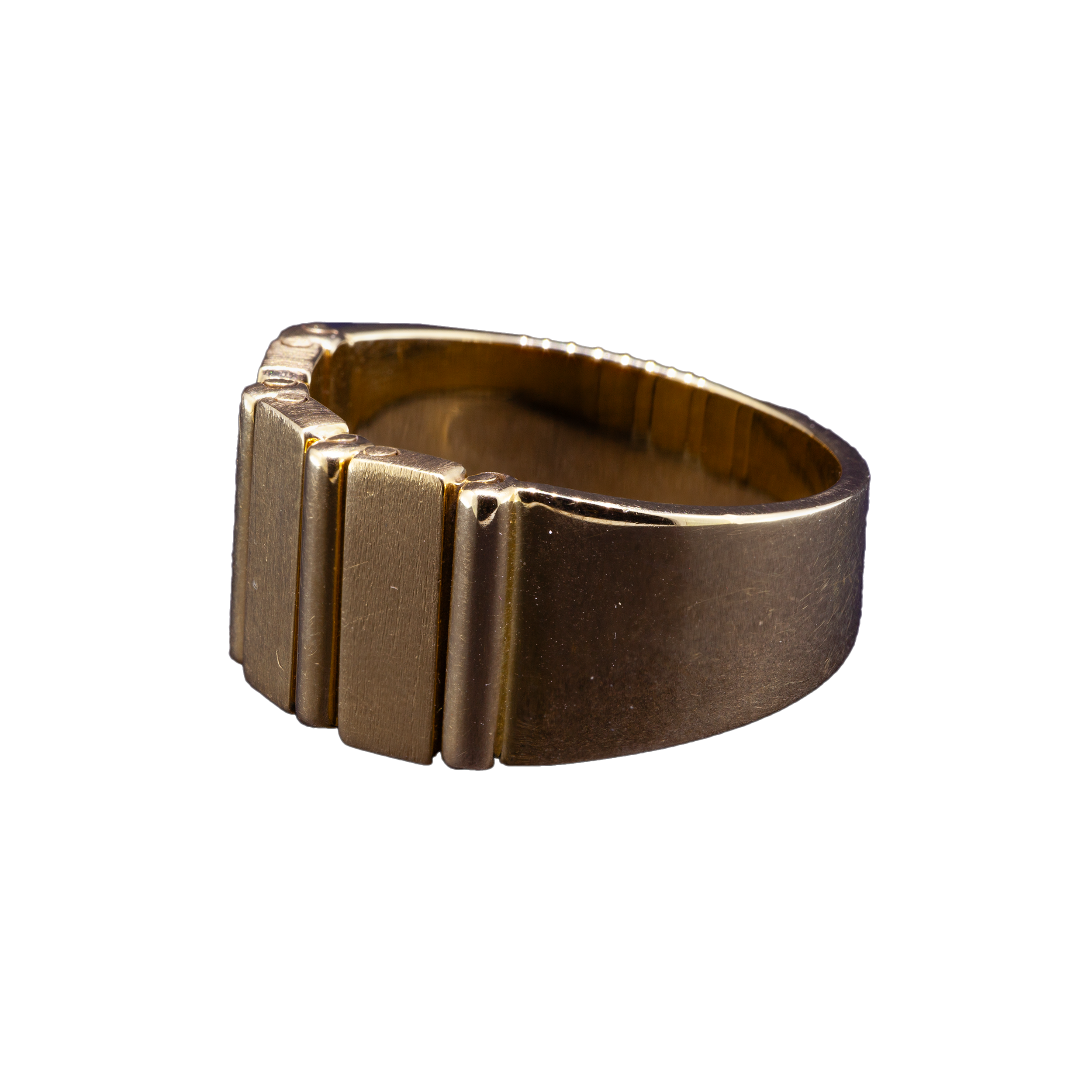 Men's gold signet ring, handmade