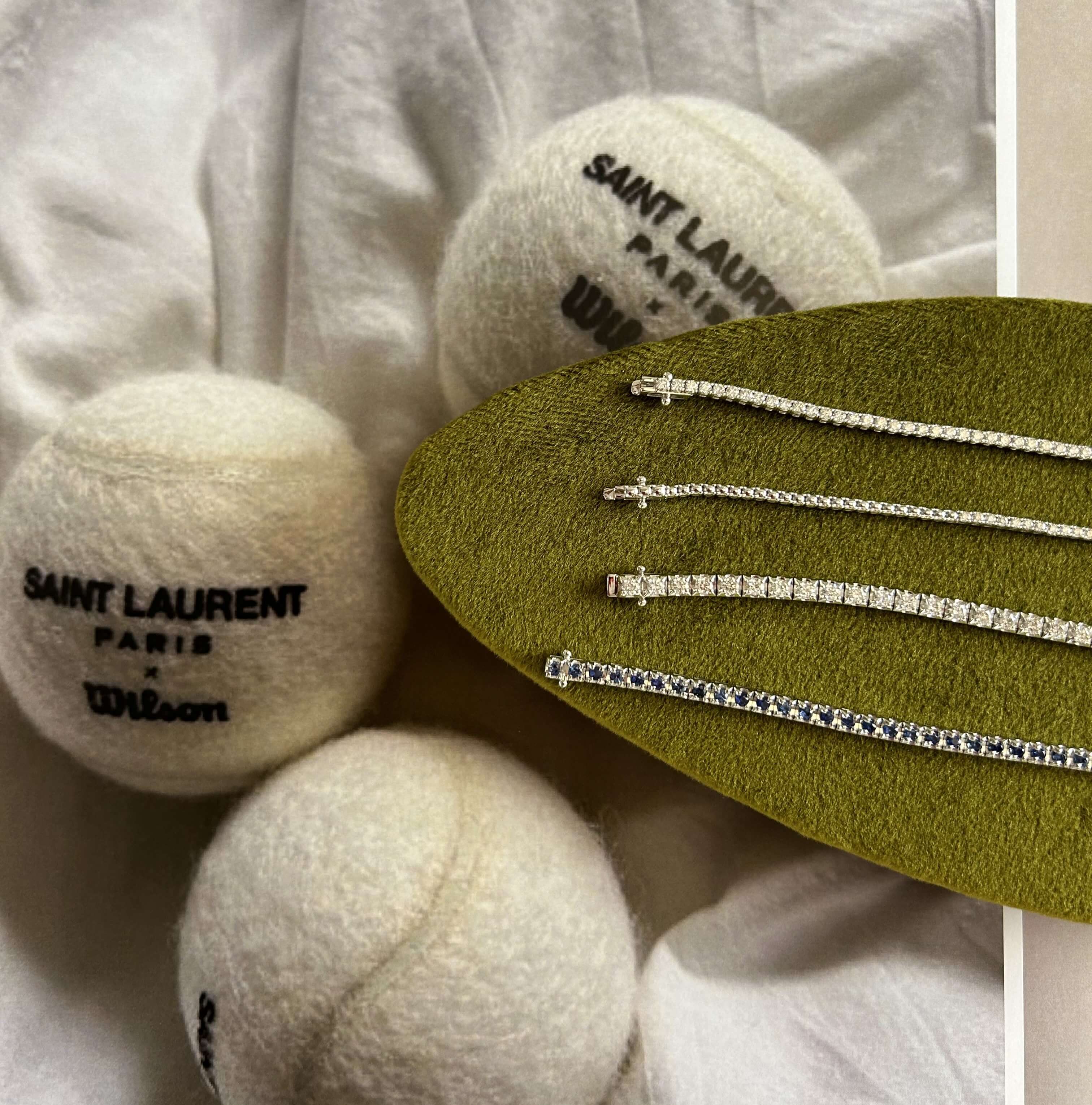 Gold diamond tennis bracelet