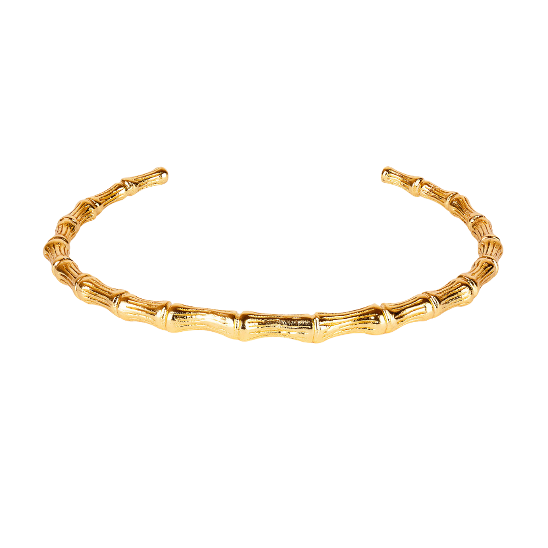 Gilded bronze bamboo bangle