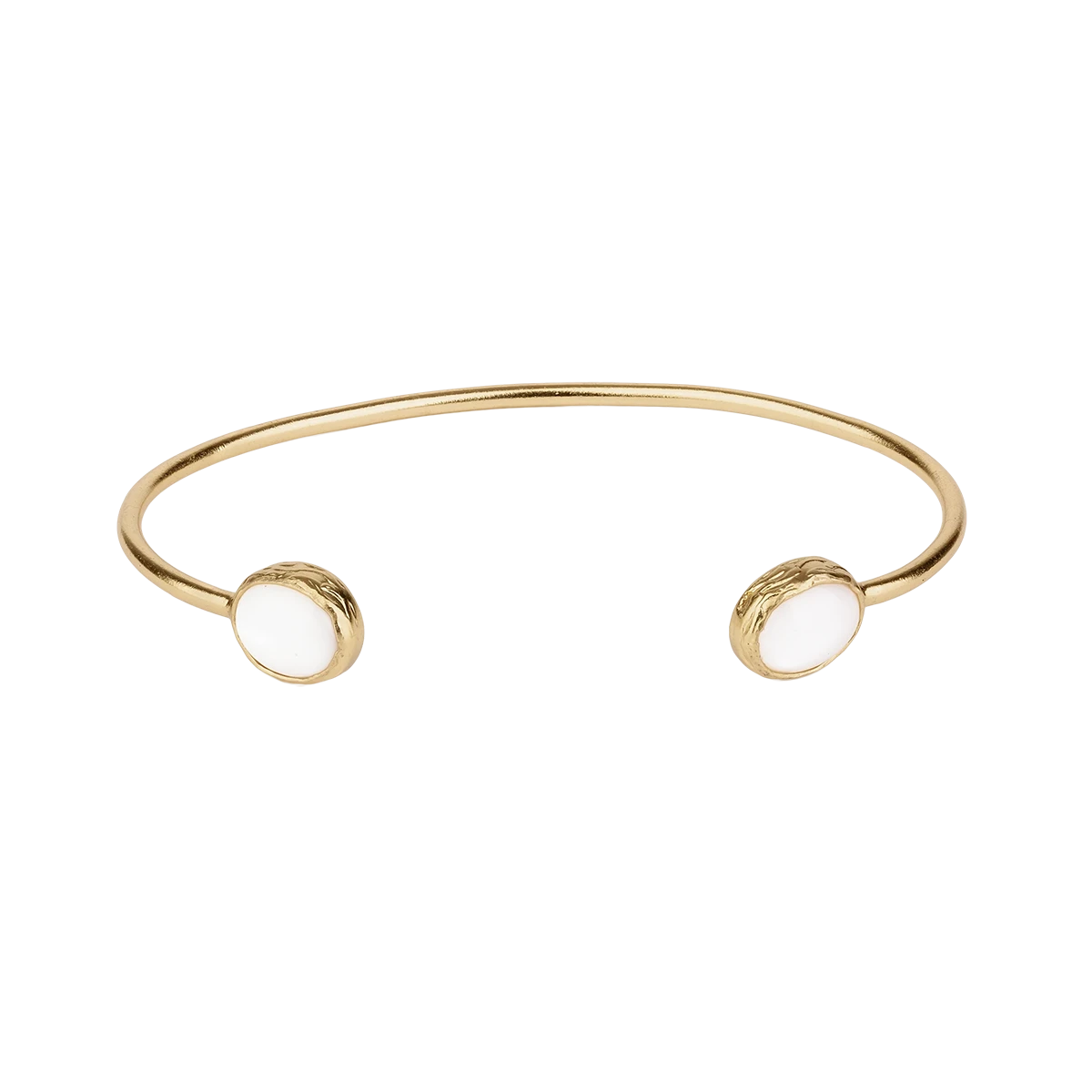 Gilded bronze bracelet with mother-of-pearl