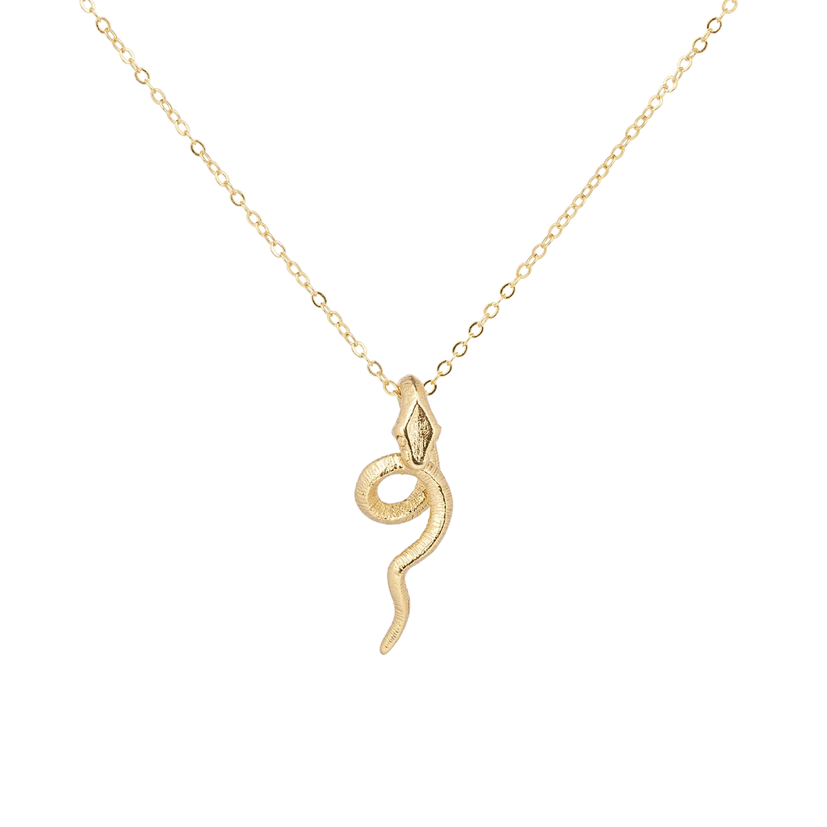 Gilt bronze snake necklace I