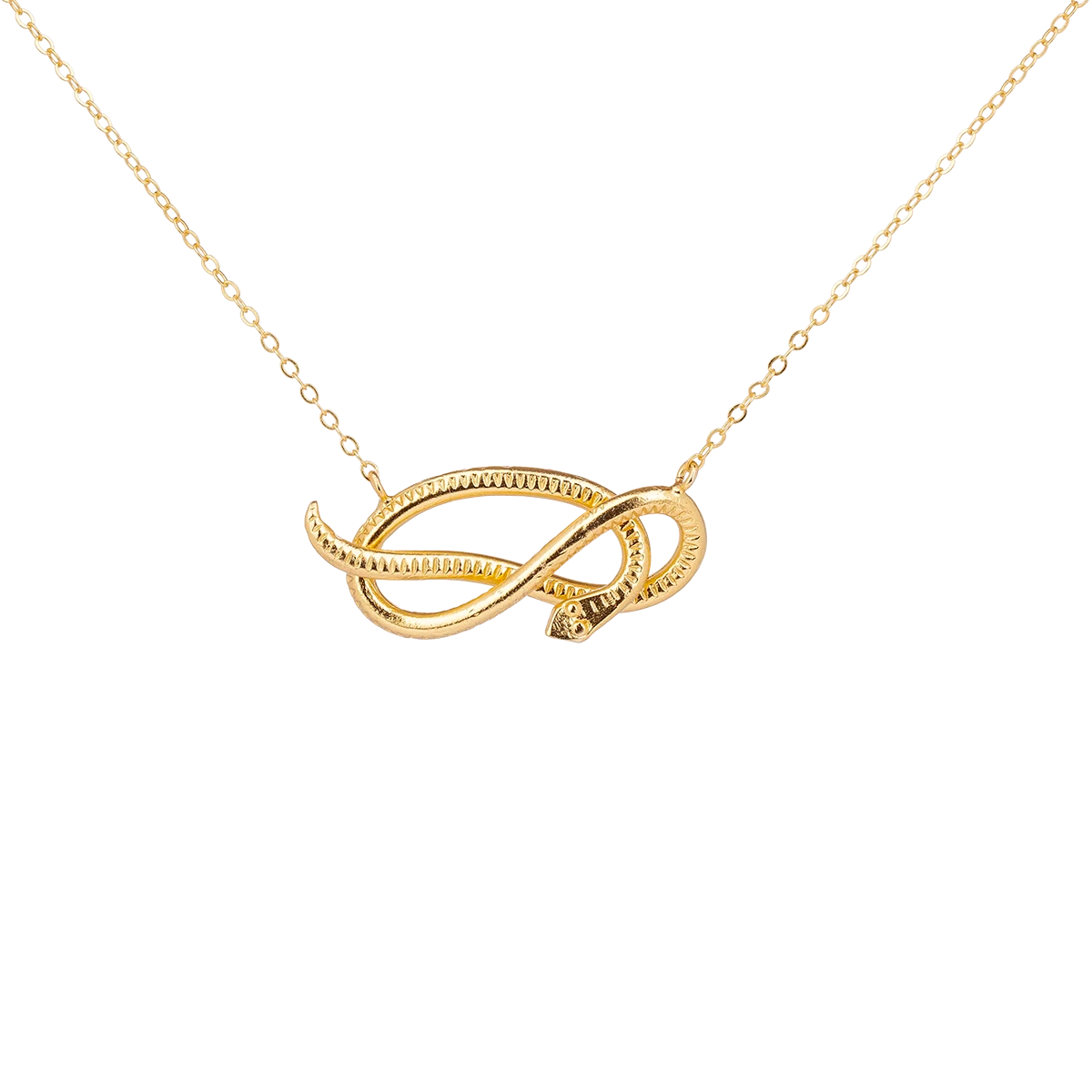 Gilded bronze snake necklace II