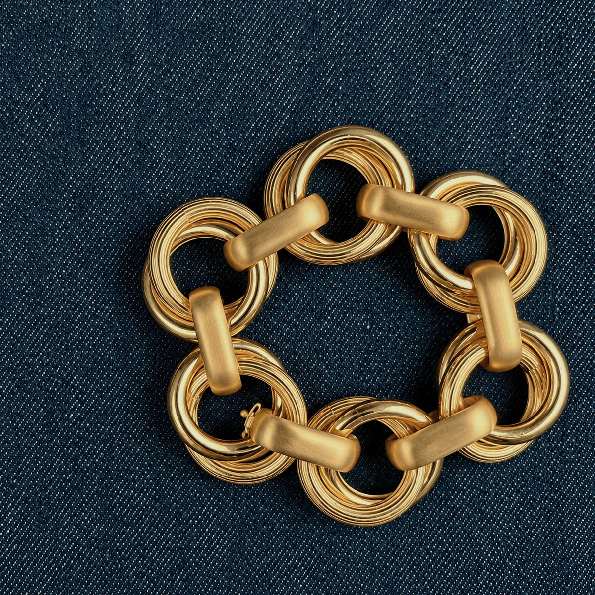 Złocona bransoleta Maxi Just Gold z okrągłymi ogniwami