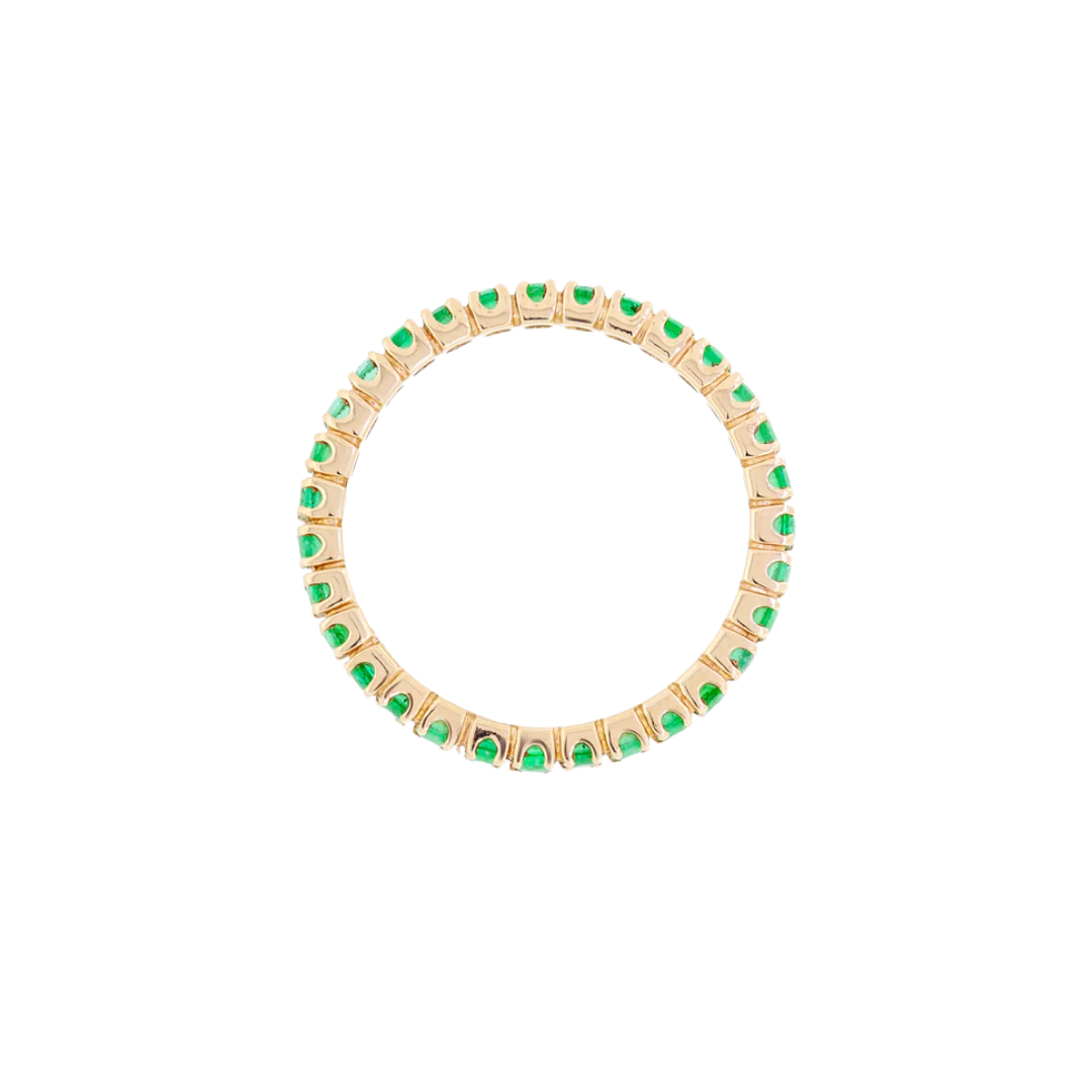 Złota obrączka Eternity Custom z kamieniami kolorowymi