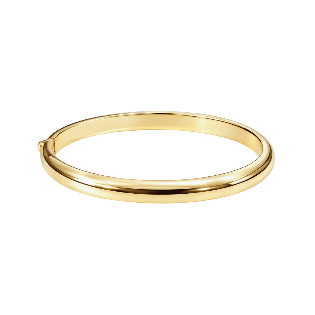 Złota sztywna bransoleta Bangle Bracelet