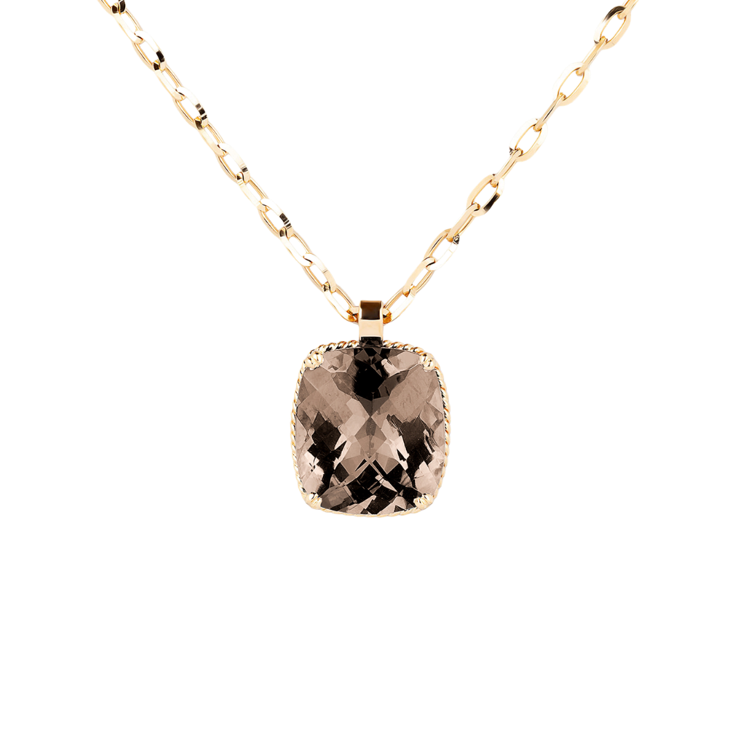 Dolce Vita Gold Pendant with Smoky Quartz