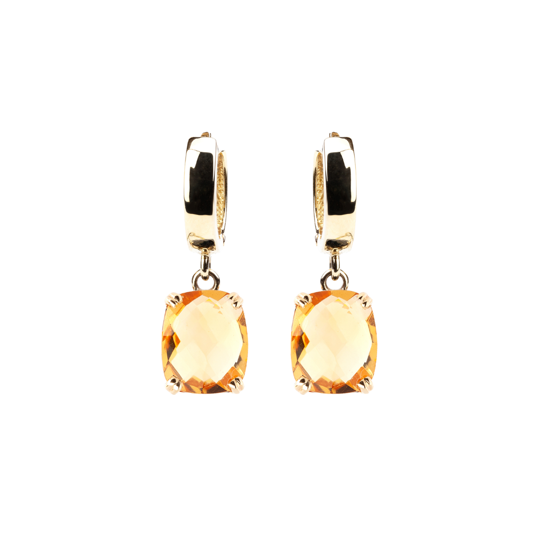 Dolce Vita Gold Earrings with Citrines
