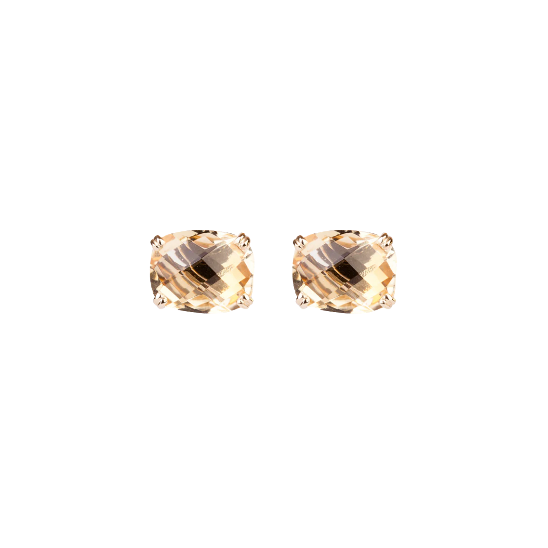 Dolce Vita gold stud earrings with citrines
