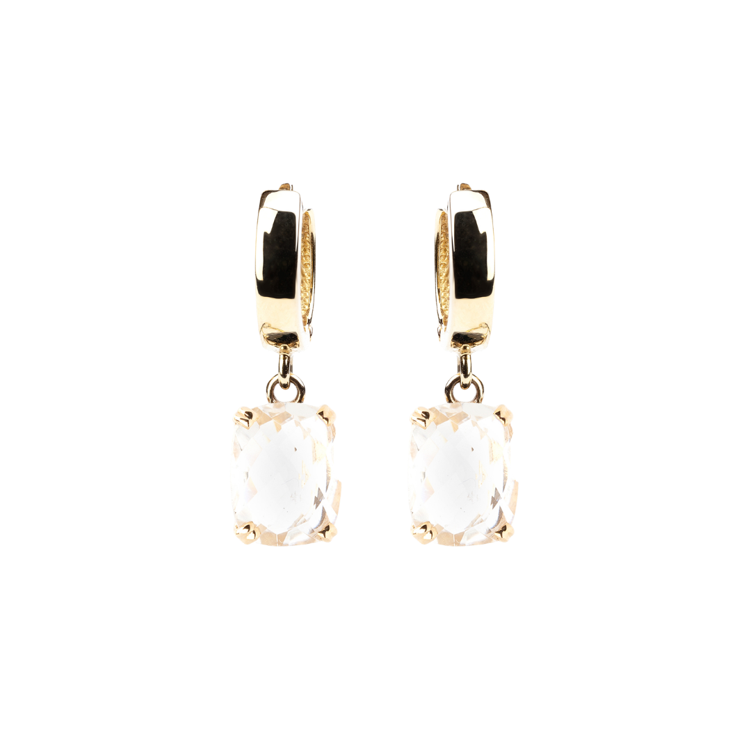 Dolce Vita Gold Earrings with Rock Crystal