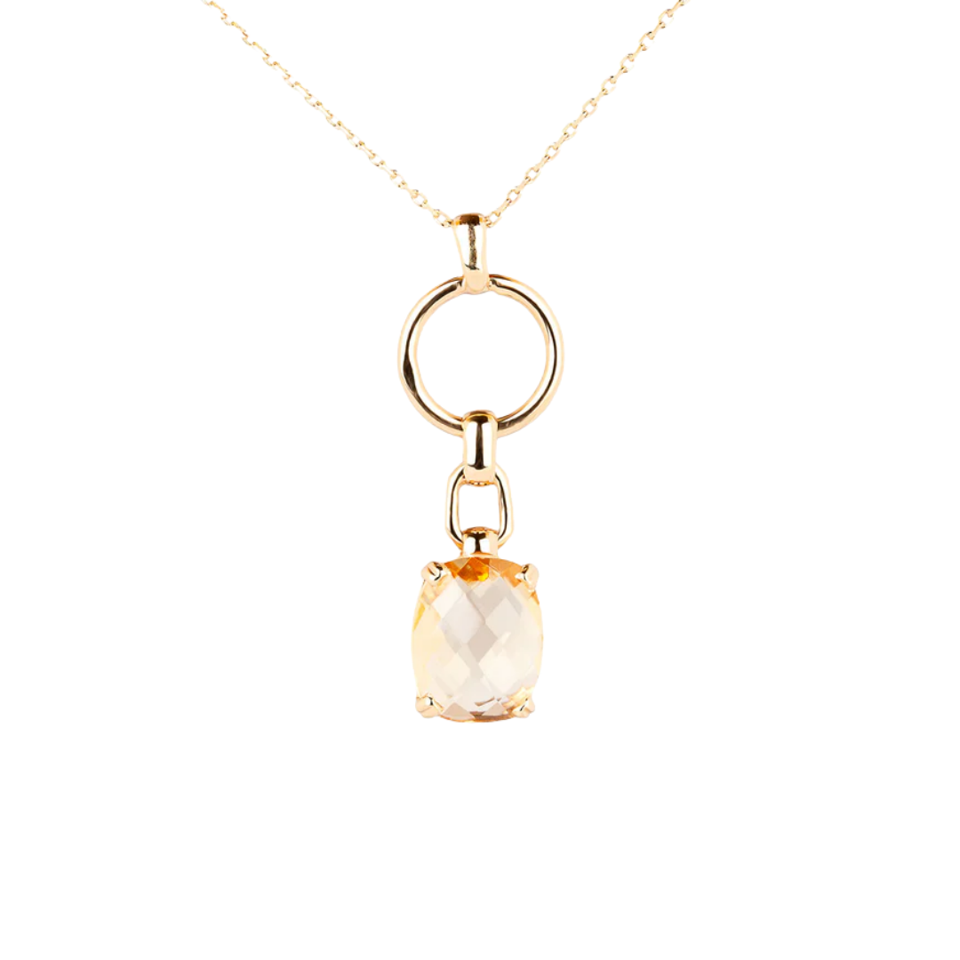 Gold Dolce Vita Mini Citrine Necklace