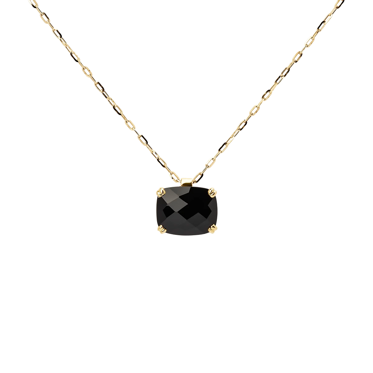 Gold Dolce Vita Mini Necklace with Black Onyx