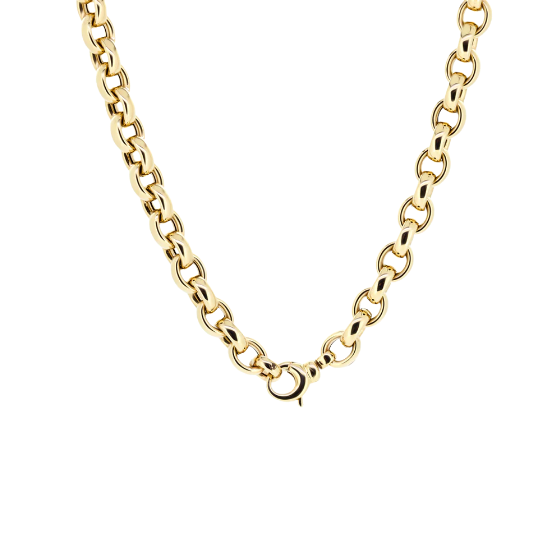 Gold Rollo chain necklace