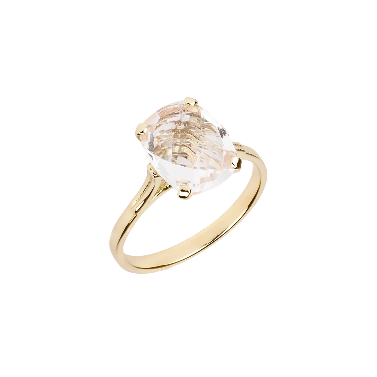 Dolce Vita Mini Gold Ring with Rock Crystal