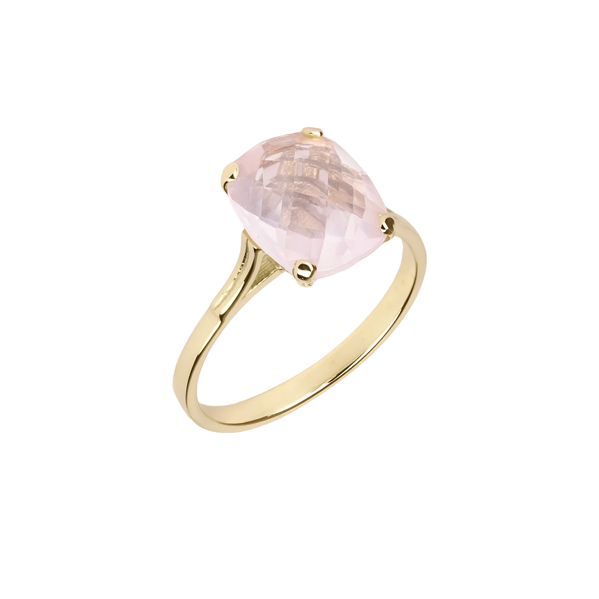 Dolce Vita Mini Gold Ring with Rose Quartz