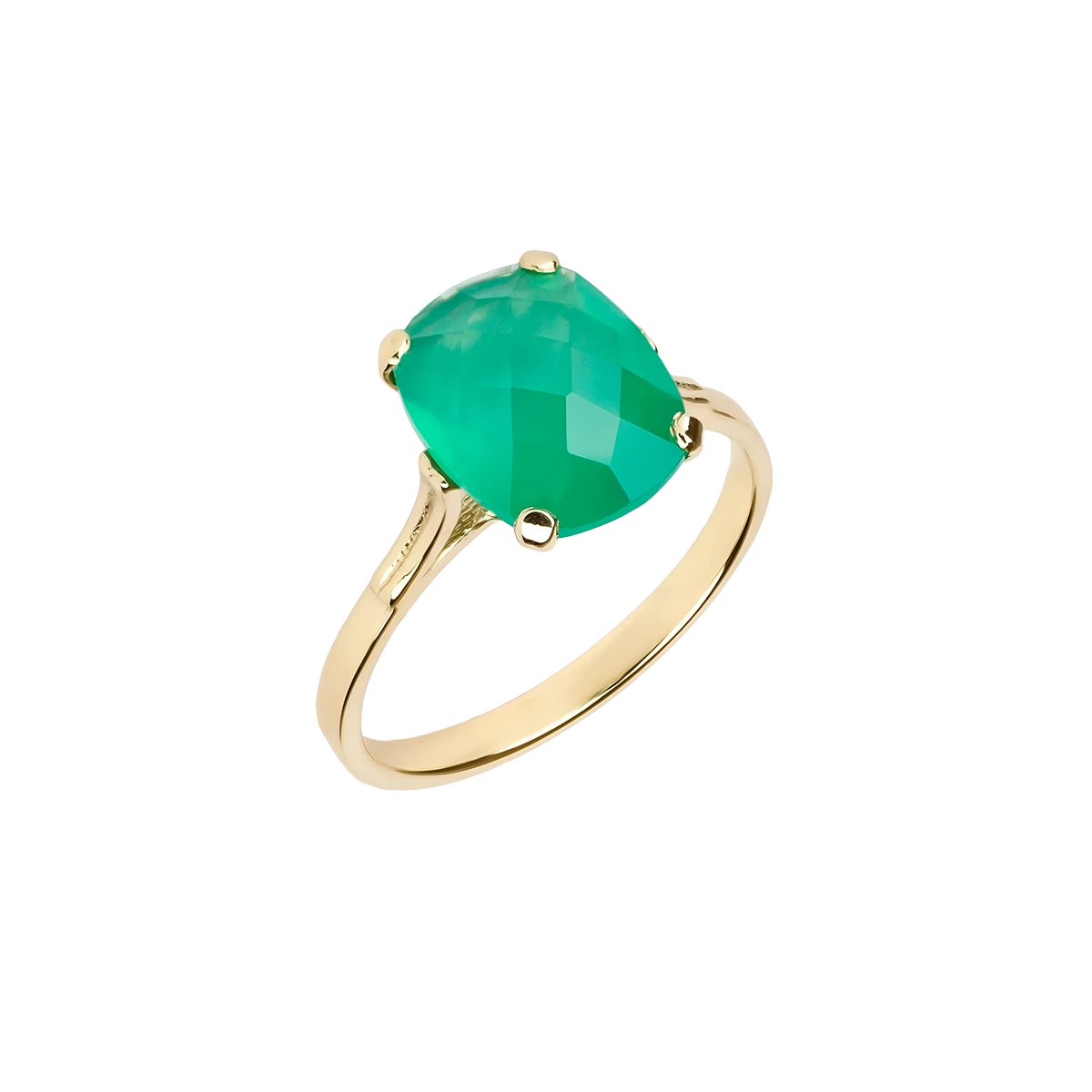 Dolce Vita Mini Gold Ring with Green Onyx