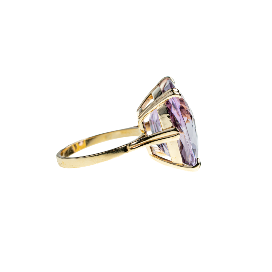 Złoty pierścionek Dolce Vita z ametystem Medium