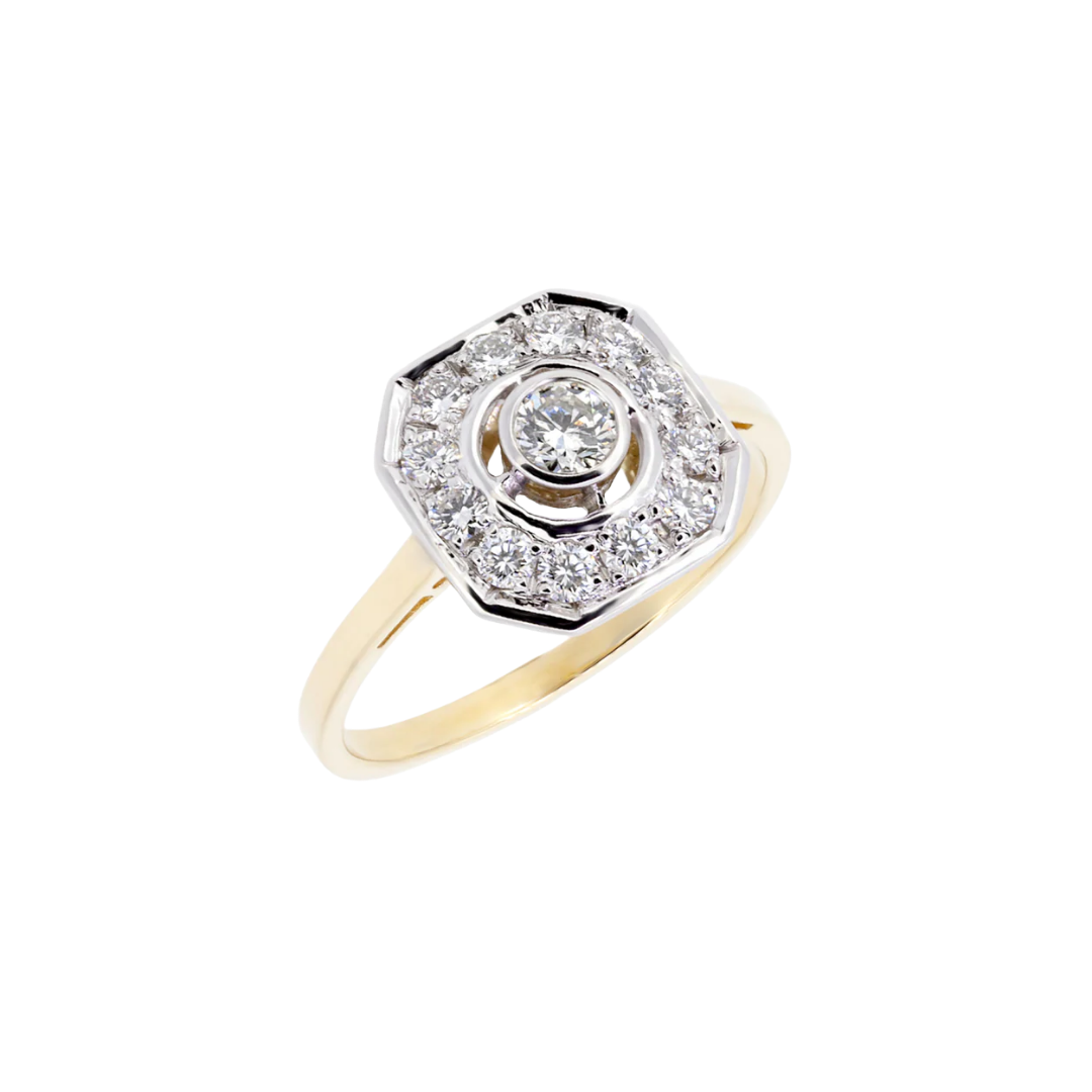 Gold ring with diamonds - Palazzo