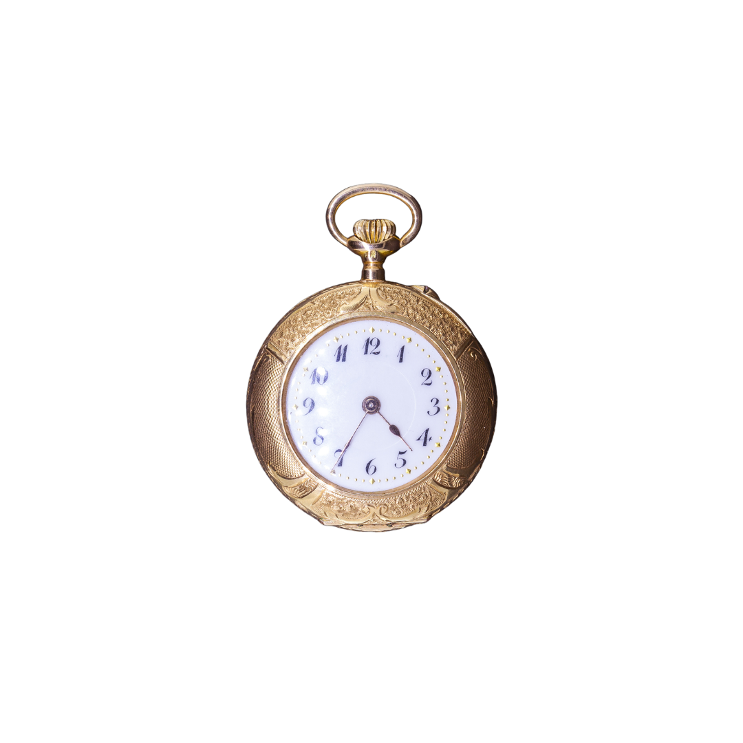 Gold pocket watch from 1880-1934, Swiss Made