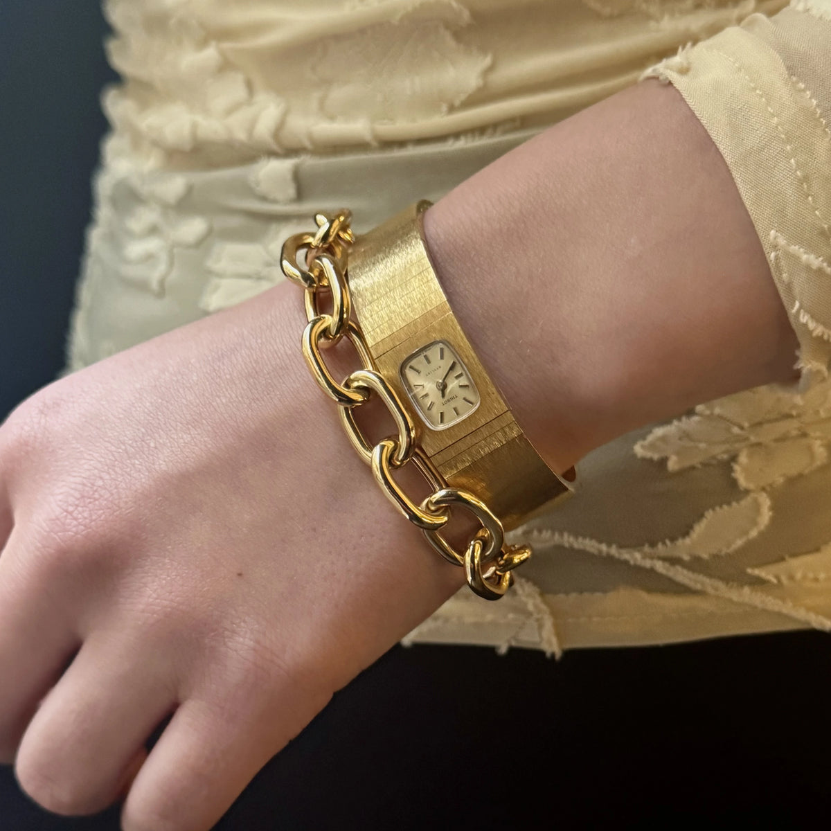 Złocona łańcuchowa bransoleta Just Gold