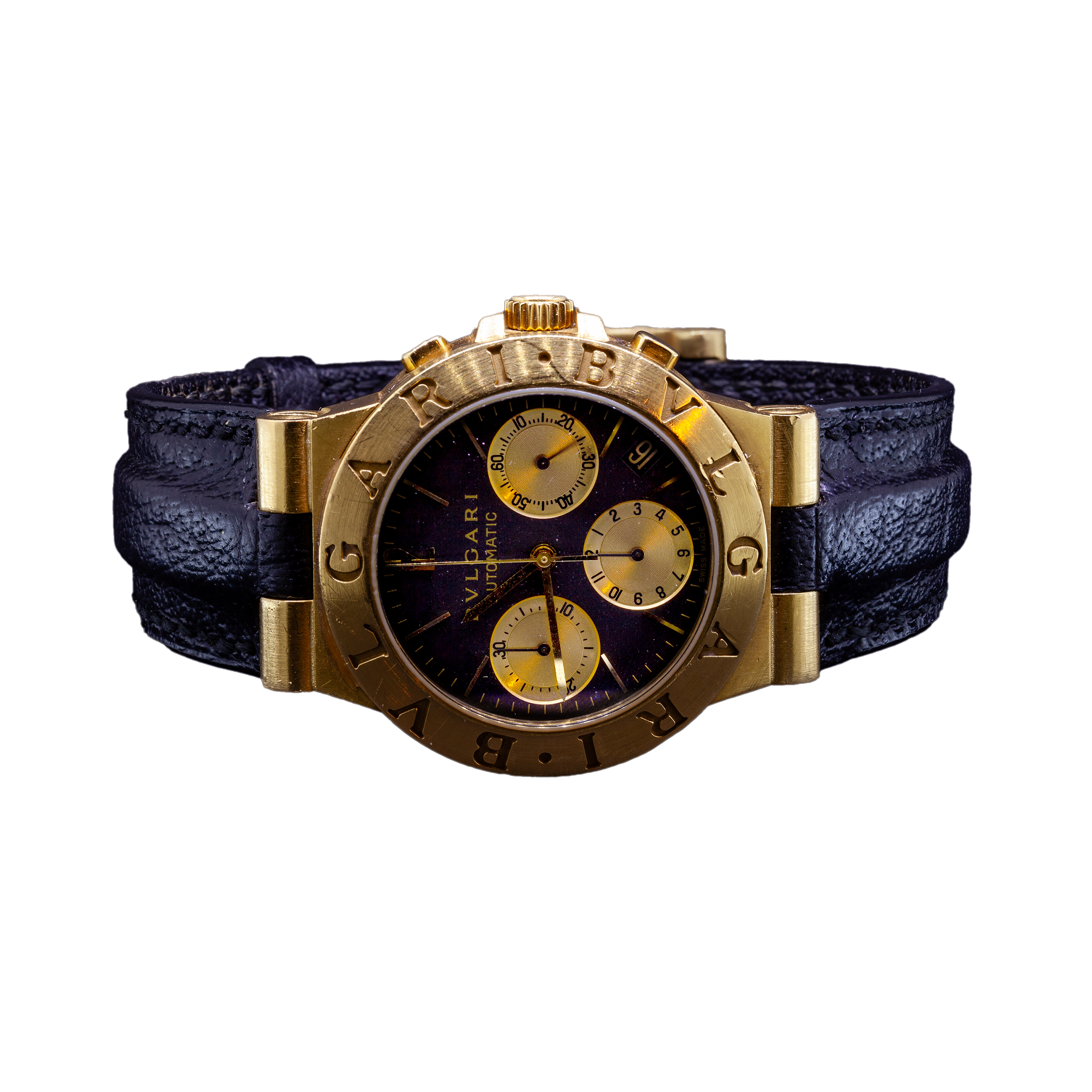 BVLGARI Diagono gold watch, Vintage, Swiss Made