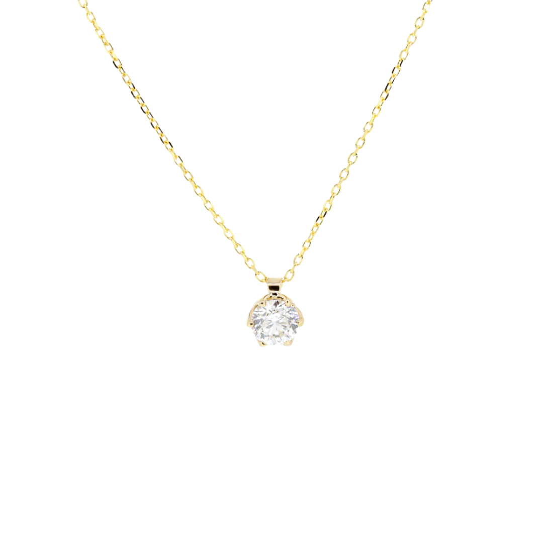 Gold Syncret Classy Necklace with Diamond