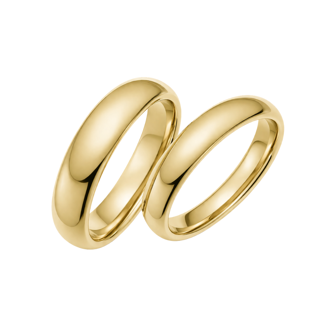 Złote klasyczne obrączki ślubne