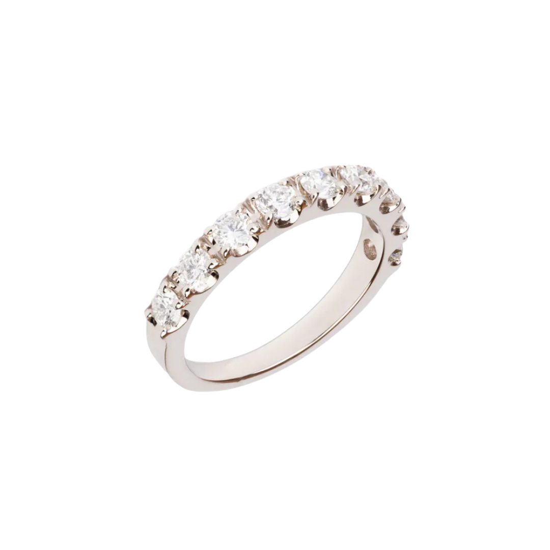 Eternity gold ring with 3 mm diamonds