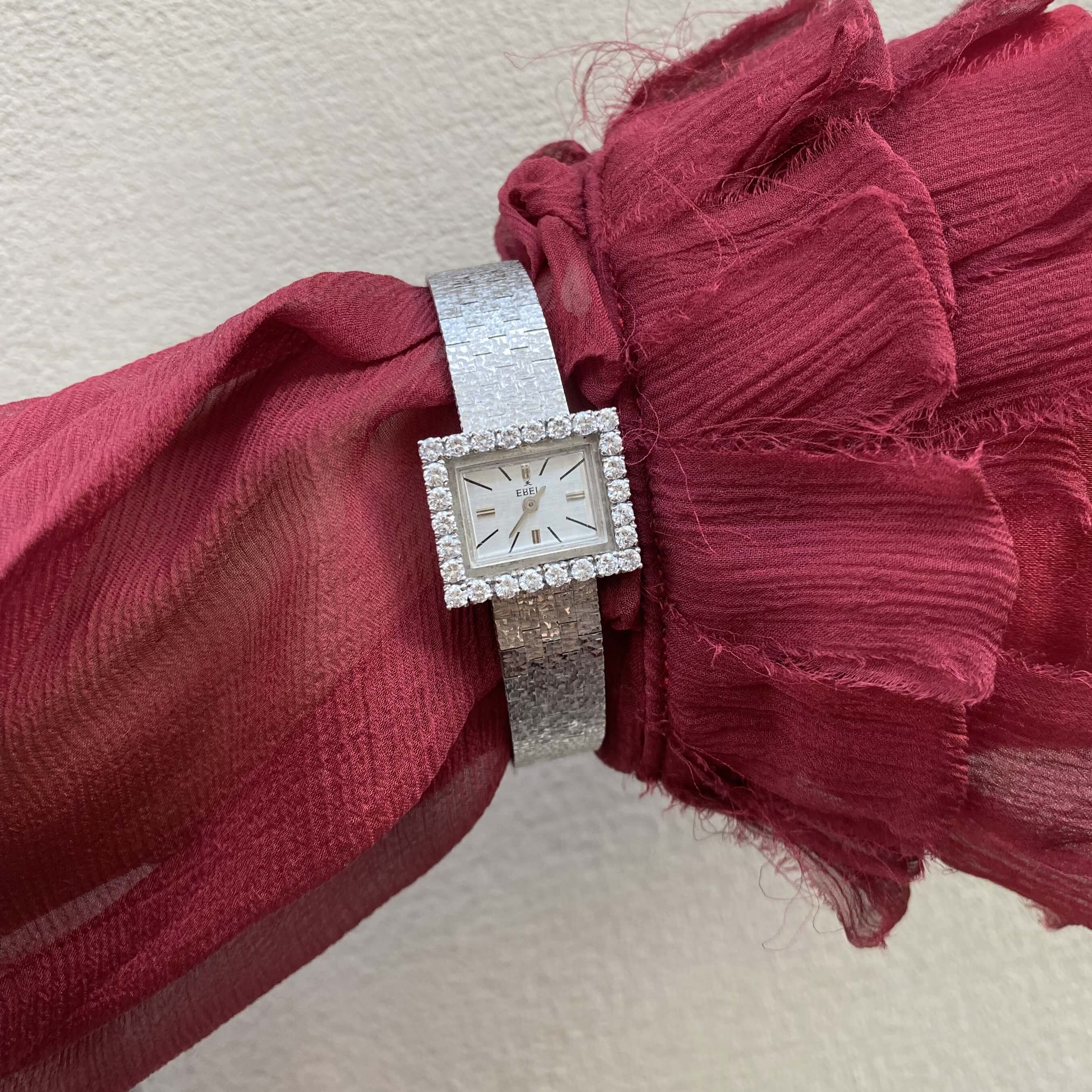 Ebel gold watch with diamonds from the 1970s, Swiss Made