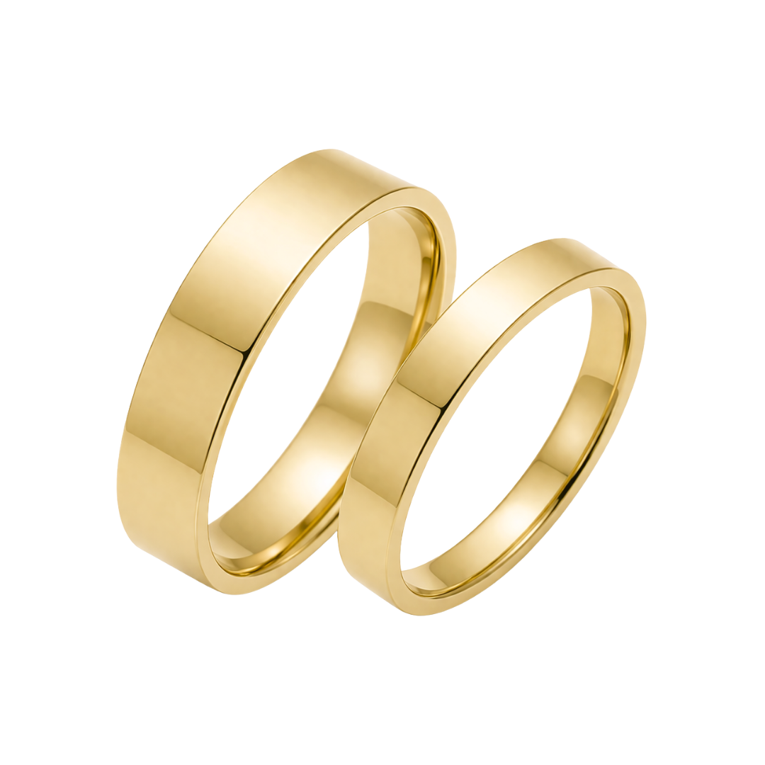 Złote klasyczne obrączki ślubne