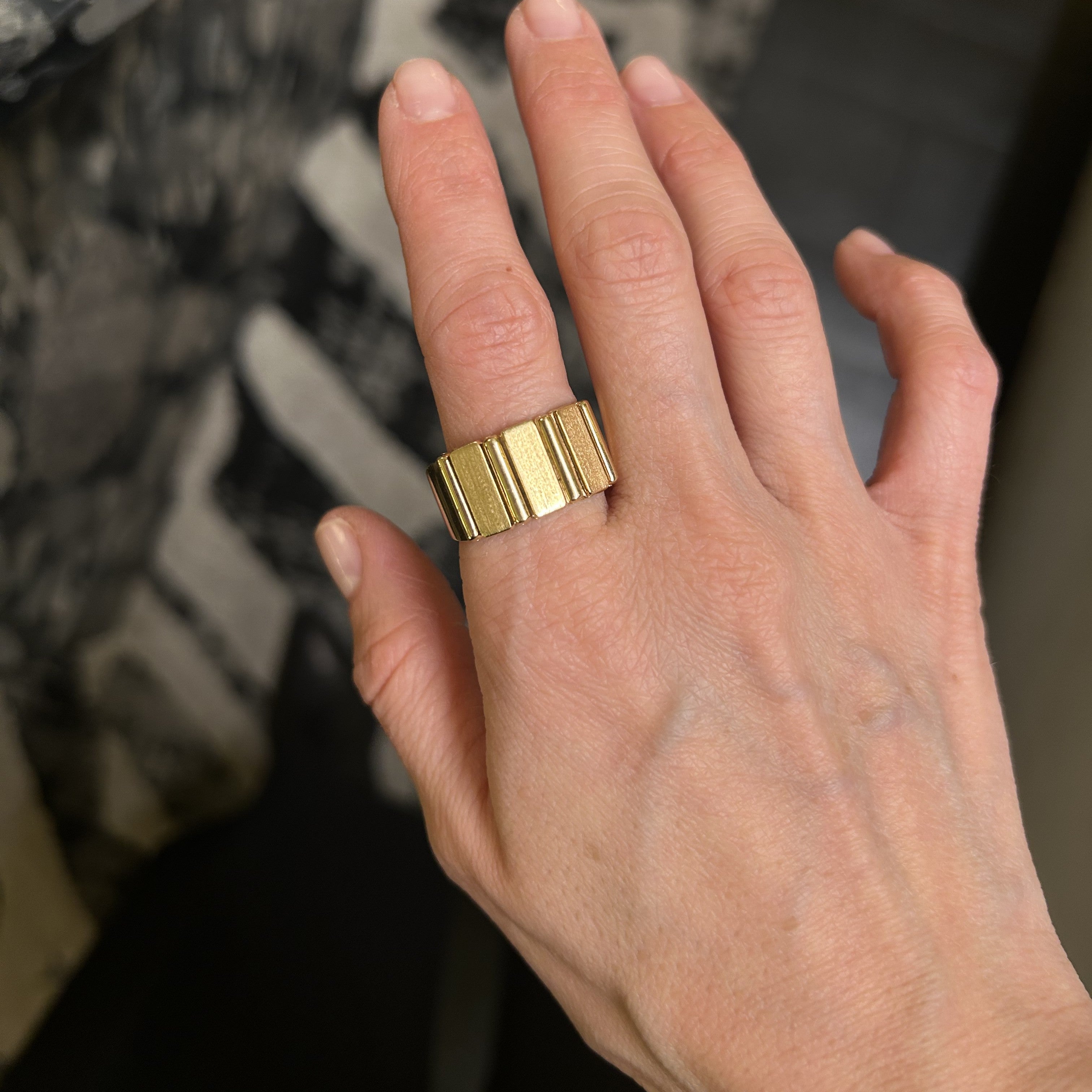 Men's gold signet ring, handmade