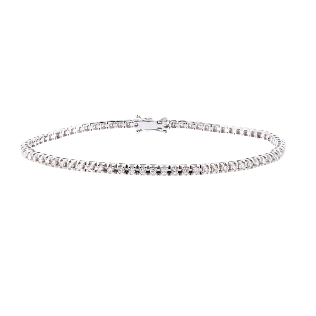 Gold diamond tennis bracelet