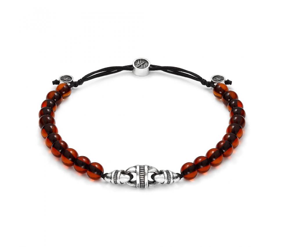 Baltique tri-link cable cherry amber bracelet - 1