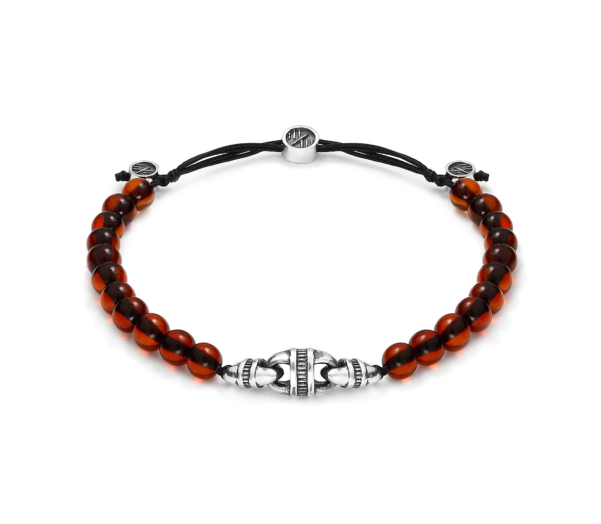 Baltique tri-link cable cherry amber bracelet - 1