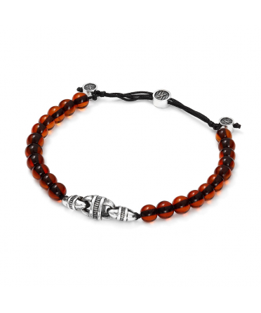 Baltique tri-link cable cherry amber bracelet - 4