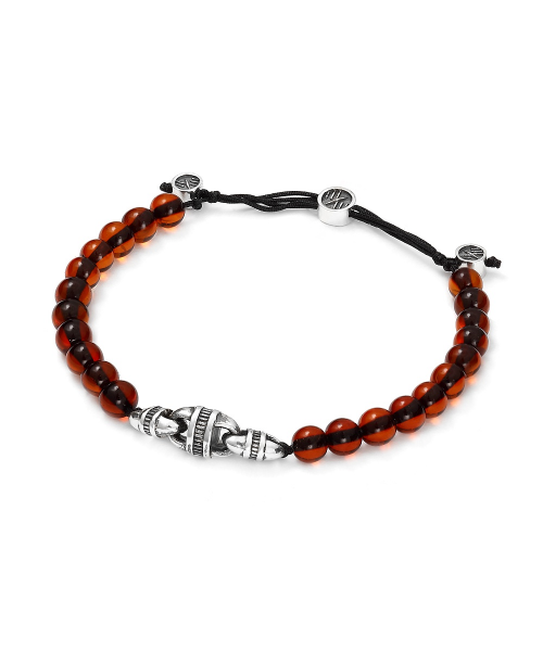 Baltique tri-link cable cherry amber bracelet - 4