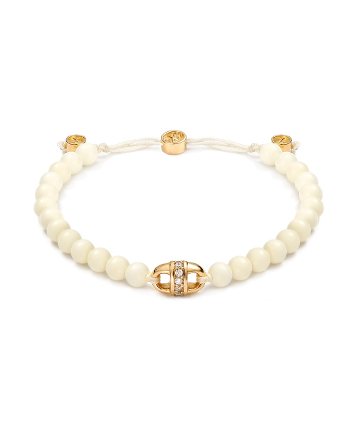 Baltique uni-link pave ivory amber bracelet - 1