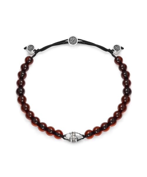 Baltique uni-link white pave vintage cherry amber bracelet - 3