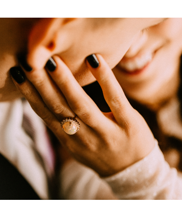 Opal and diamond ring - 6