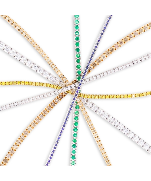 Fancy yellow diamond tennis bracelet - 5