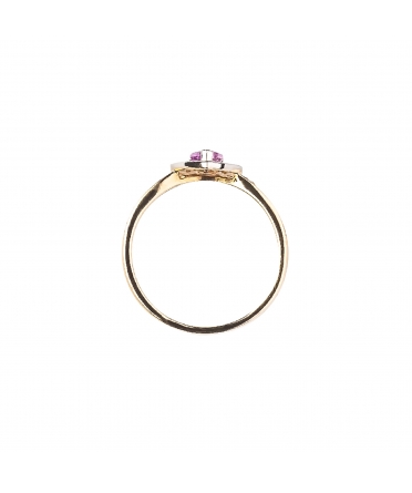 Pink sapphire and diamond ring - 3