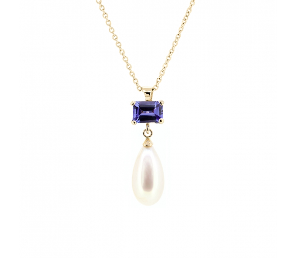 Tanzanite and pearl necklace - 1