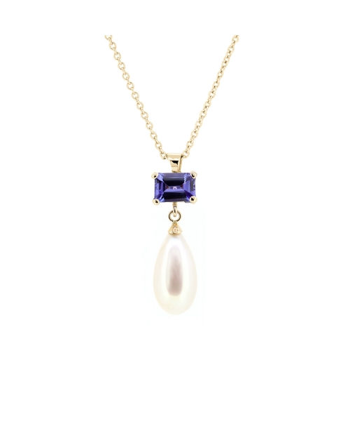 Tanzanite and pearl necklace - 1