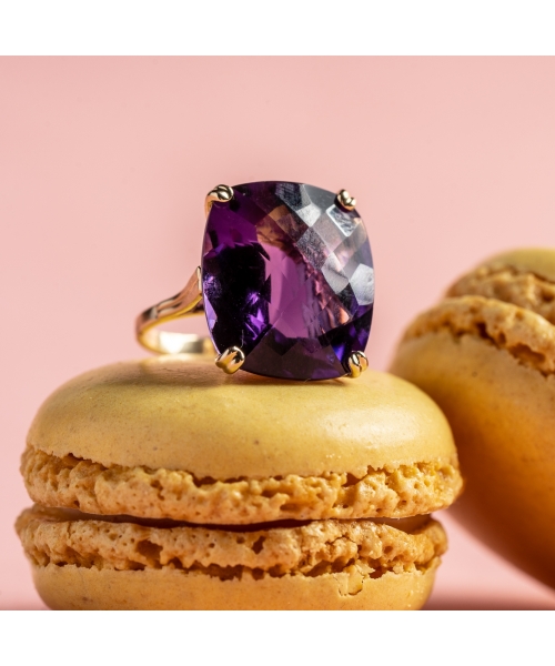 Gold Dolce Vita ring with amethyst - 9